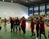บรรยากาศการแข่งขันวอลเลย์บอล