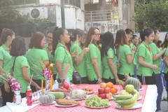ภาพบรรยากาศ พนักงานร่วมทำพิธีเปิดสำนักงานใหม่ บจน.เดอะ เฟิร์ส กูด แมน กรุ๊ป
