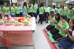 ภาพบรรยากาศ พนักงานร่วมทำพิธีเปิดสำนักงานใหม่ บจน.เดอะ เฟิร์ส กูด แมน กรุ๊ป