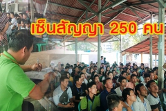บรรยากาศการเซ็นสัญญาคนงานพม่า