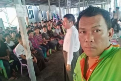 บรรยากาศการเซ็นสัญญาคนงานพม่า